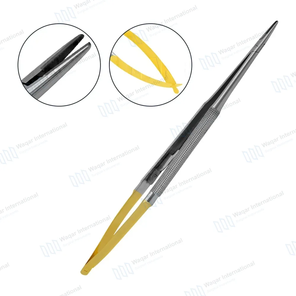 T/C Castroviejo Needle Holder 5.5″ Straight Serrated Tip with Lock