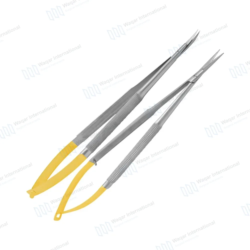 2 Pcs T/C Castroviejo Scissors 5.5″ Straight & Curved Set