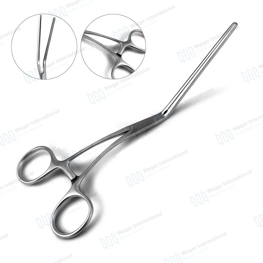 DeBAKEY Ring Handled Bulldog Clamps 45º Angled 4 7/8″ Curved Shanks