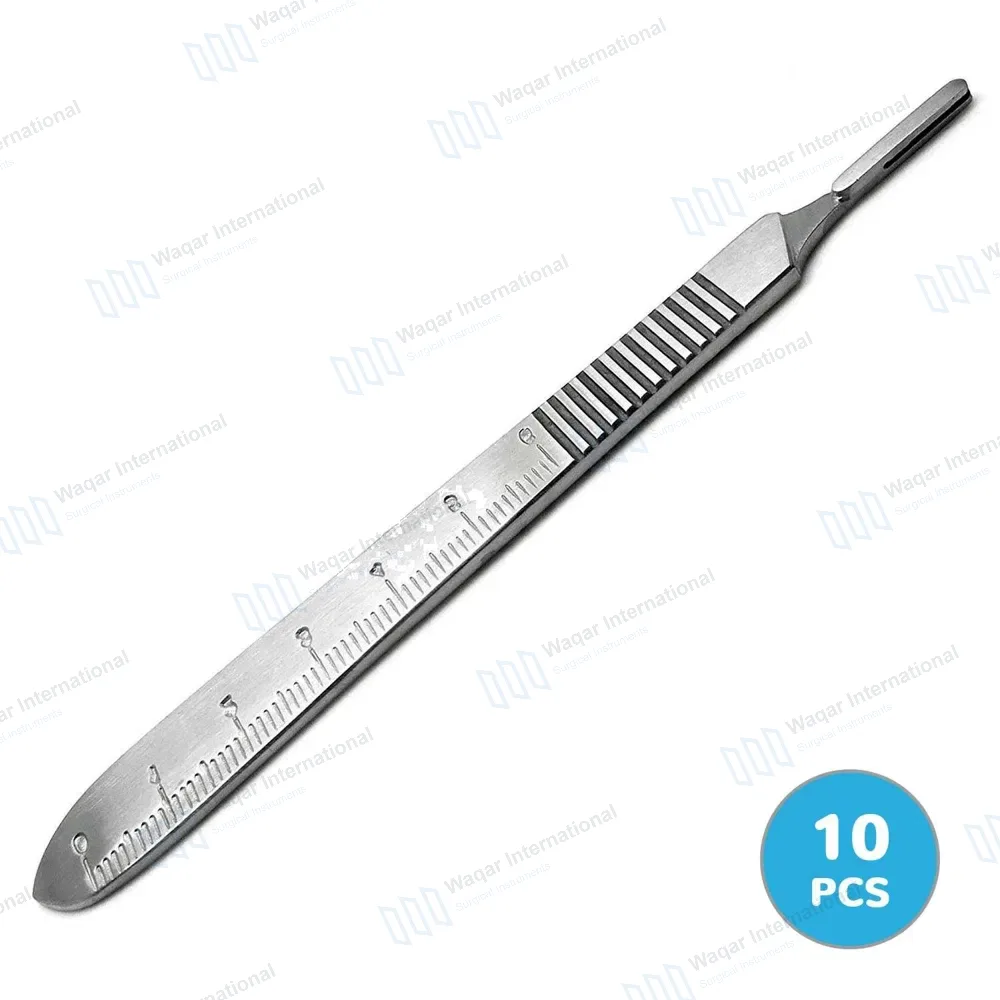 10 Pcs Bard Parker Scalpel Handle #3 with Ruler