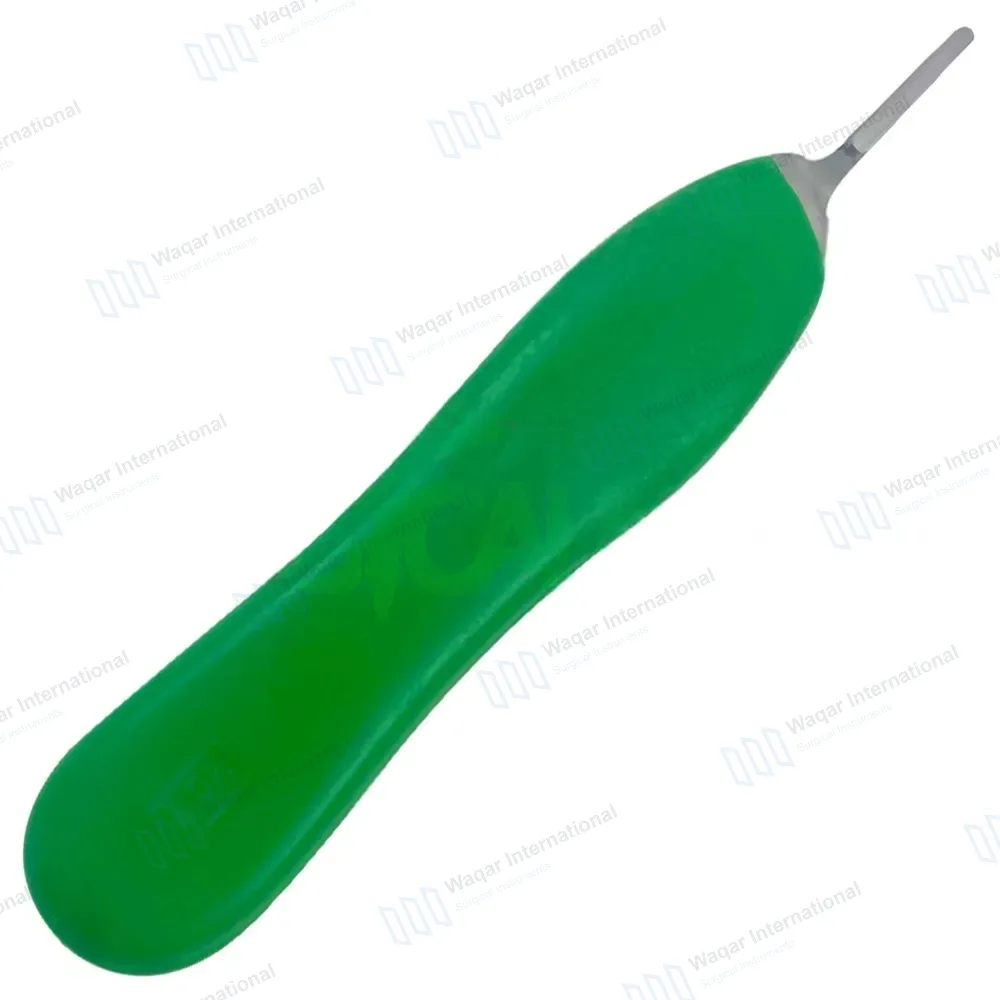 Scalpel Handle #5 with Green Plastic Grip