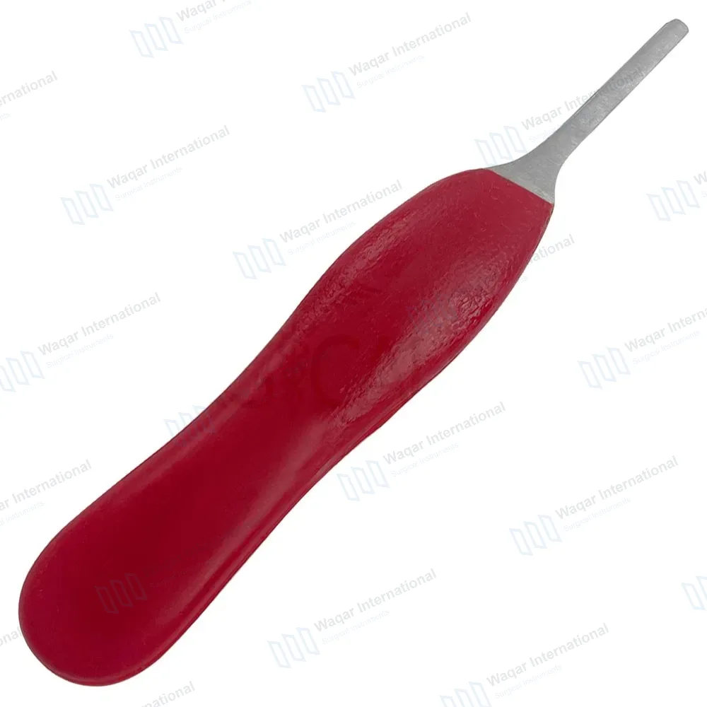 Scalpel Handle #6 with Red Plastic Grip