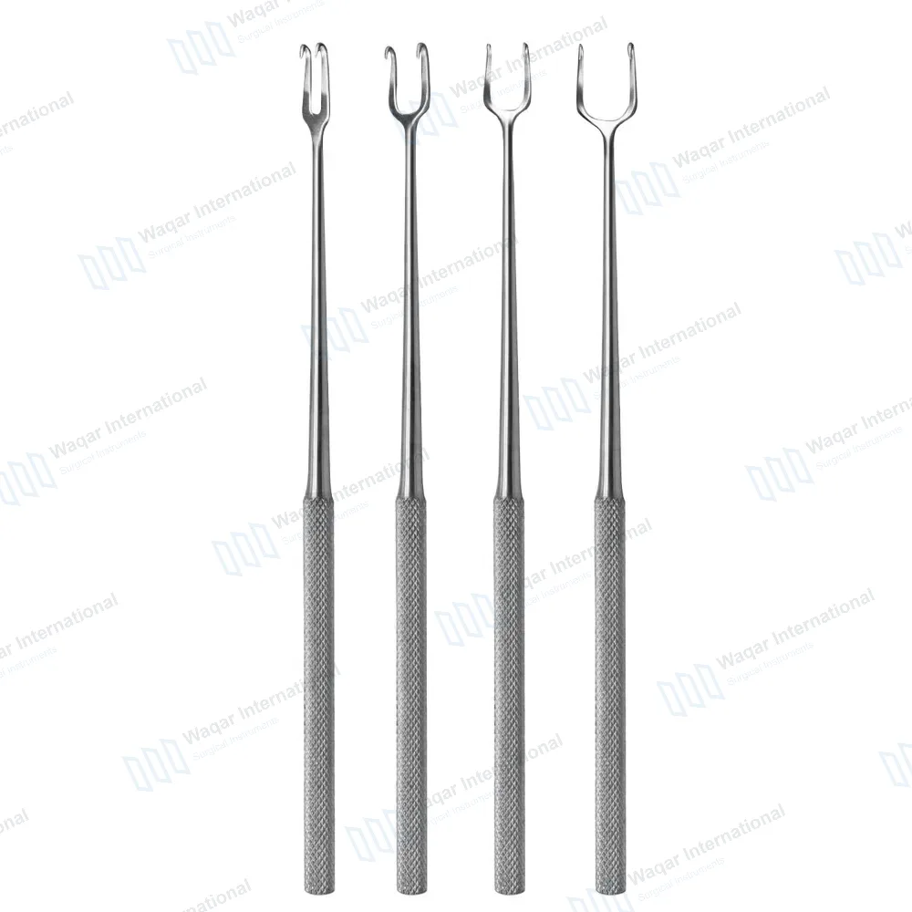 4 Joseph Skin Hooks 6.25″ Double Sharp Prong 2, 5, 7 & 10mm
