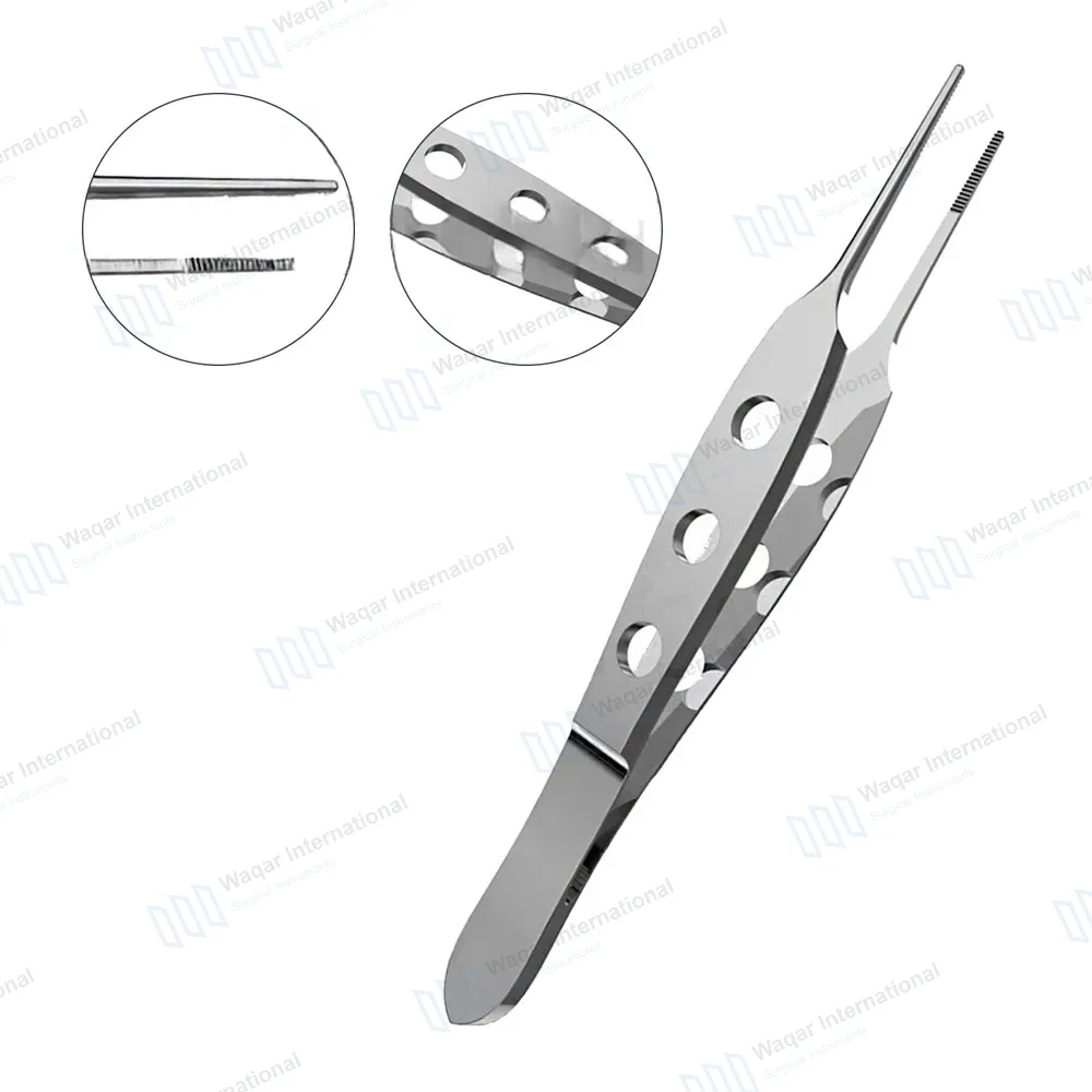 Bishop Harmon Dressing Forceps 3.5″ Serrated 0.5mm Wide Tip