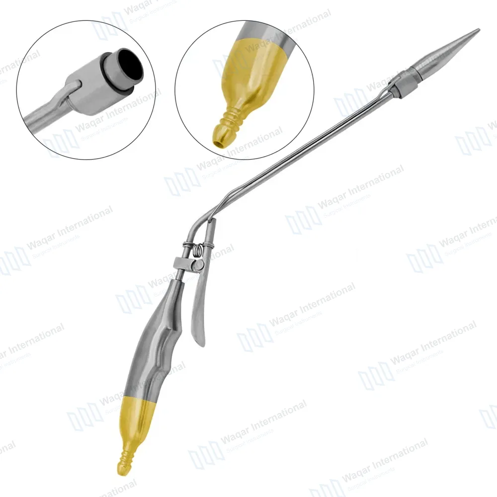 Hemorrhoid Suction Ligator Angled Straight with 10mm Loading Cone