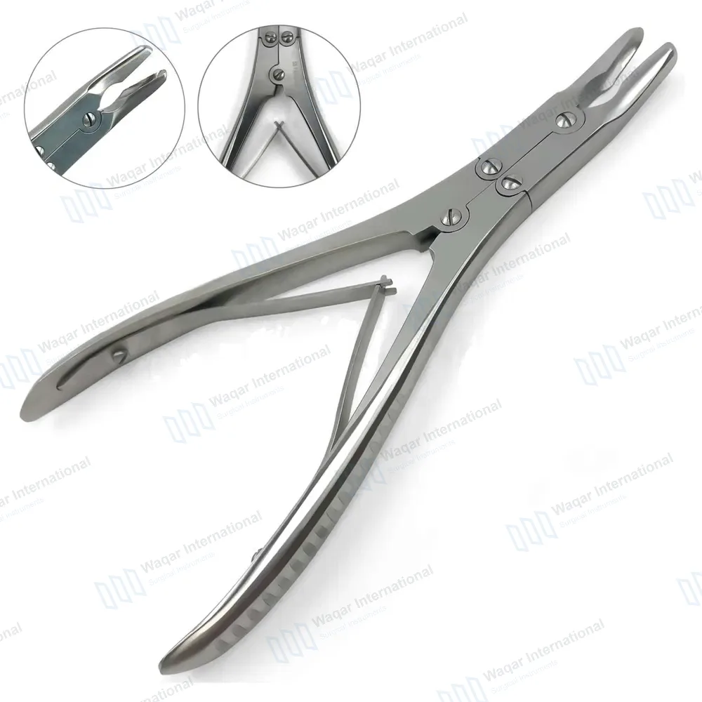 Ruskin Bone Rongeur 7.25″ Curved 5mm Bite Double Action