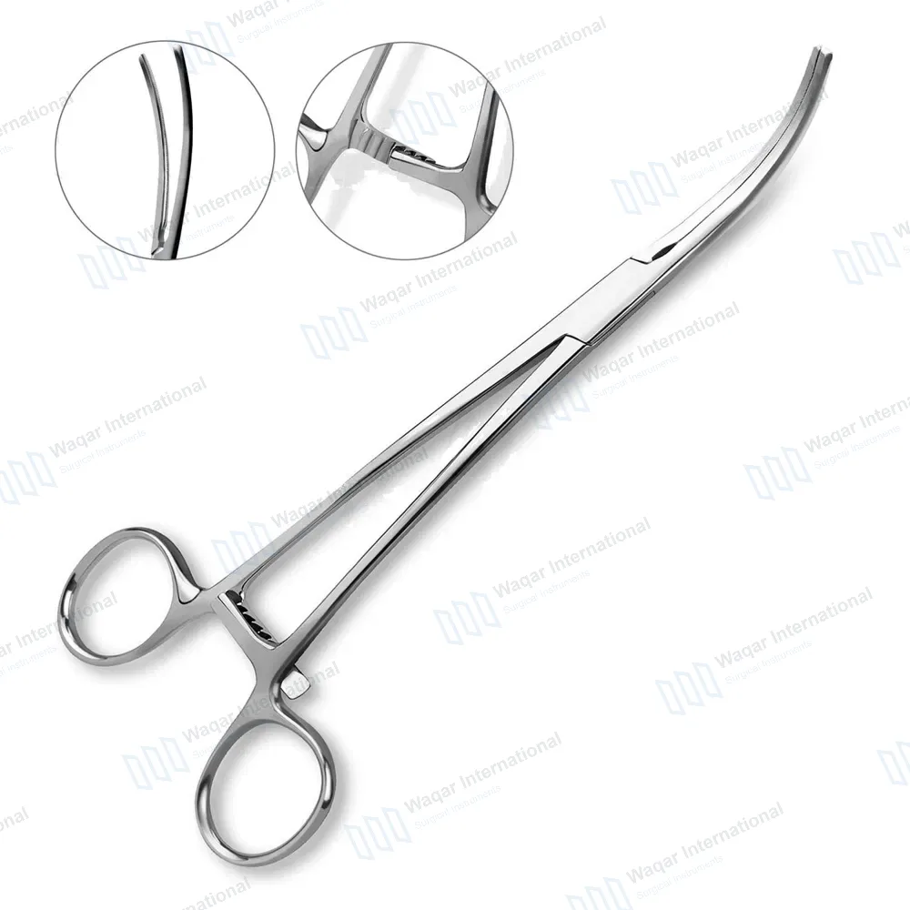 DeBakey-Rumel Atraumatic Forceps 9″ Curved Serrated Jaws