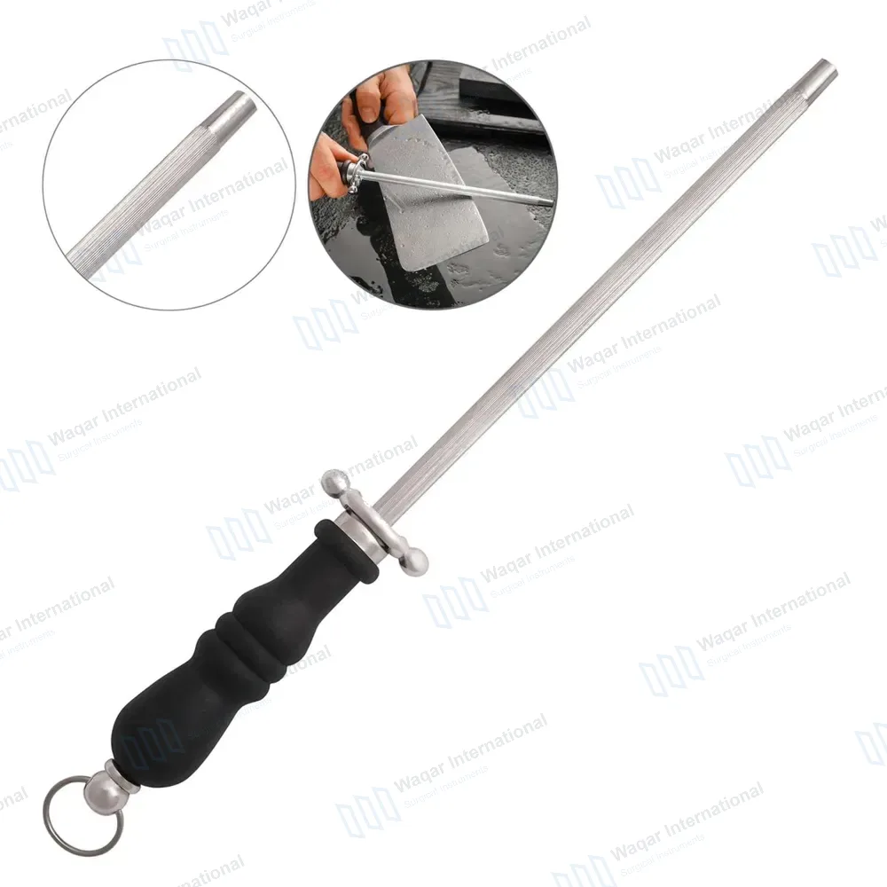 Knife Sharpening Steel 8″ Black Handle