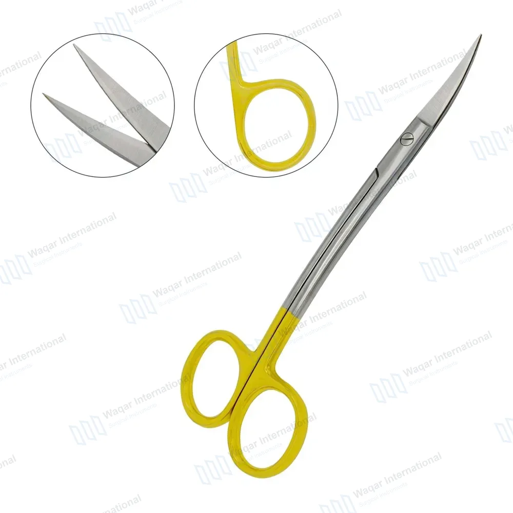 T/C La Grange Gum Scissor 4.5″ Extra Sharp Double Curved