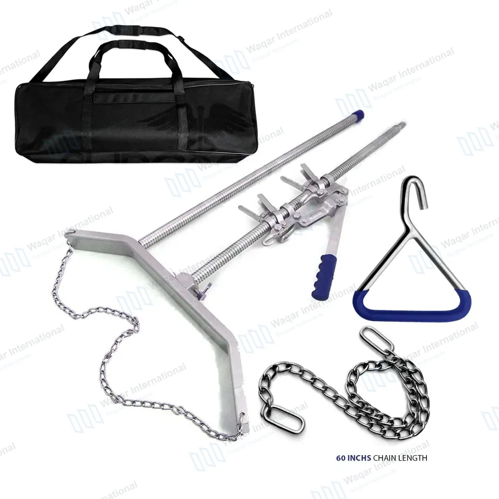 4 Pcs Calf Puller with 60″ OB Chain Handle & Carrying Bag Cattle Delivery Set