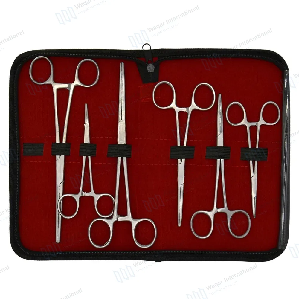 6 Pcs Ultimate Hemostat Forceps Set 5″, 6.25″ & 8″ with Carrying Case