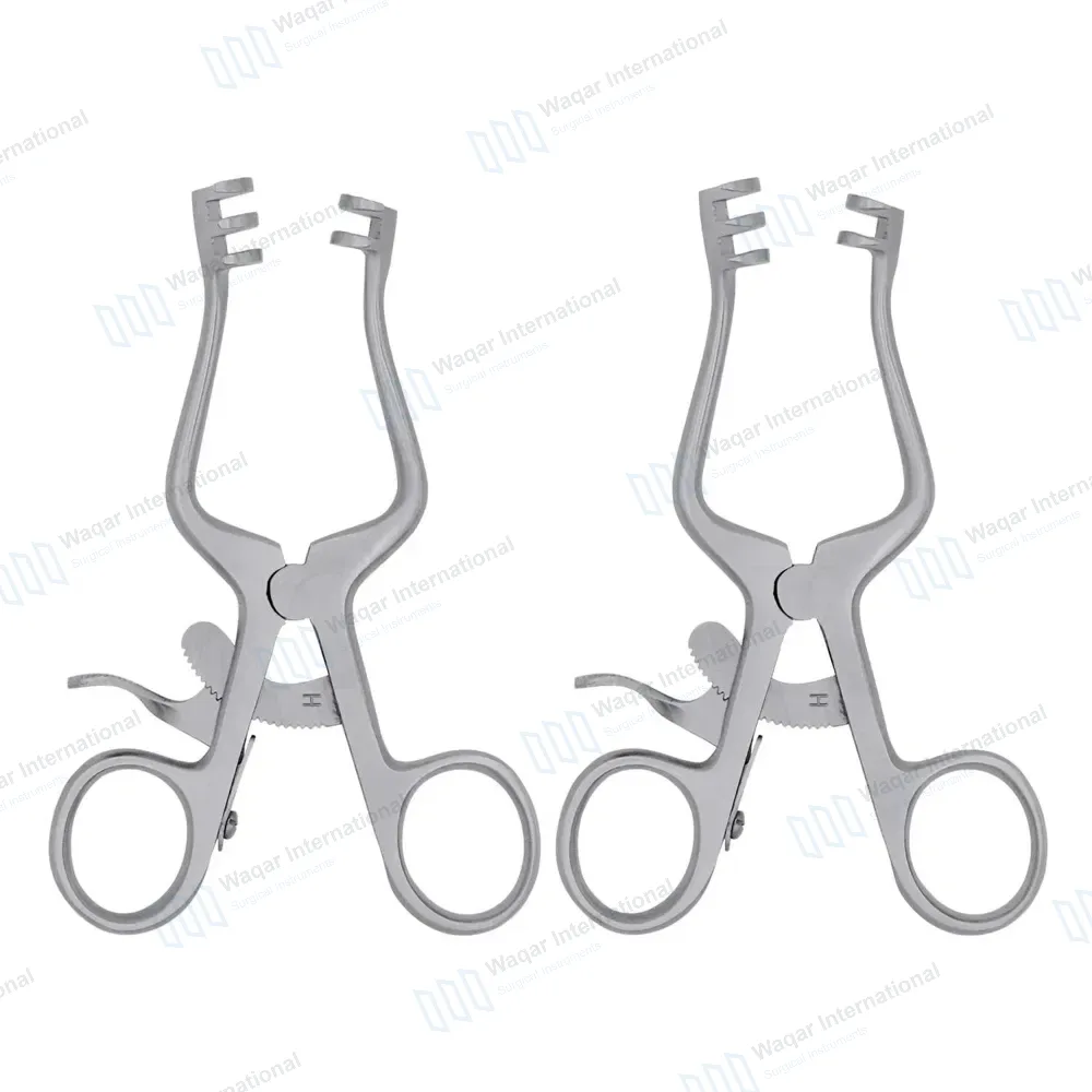 2 Pcs Weitlaner Self Retaining Retractor 4.5″ Sharp & Blunt 2×3 Prong