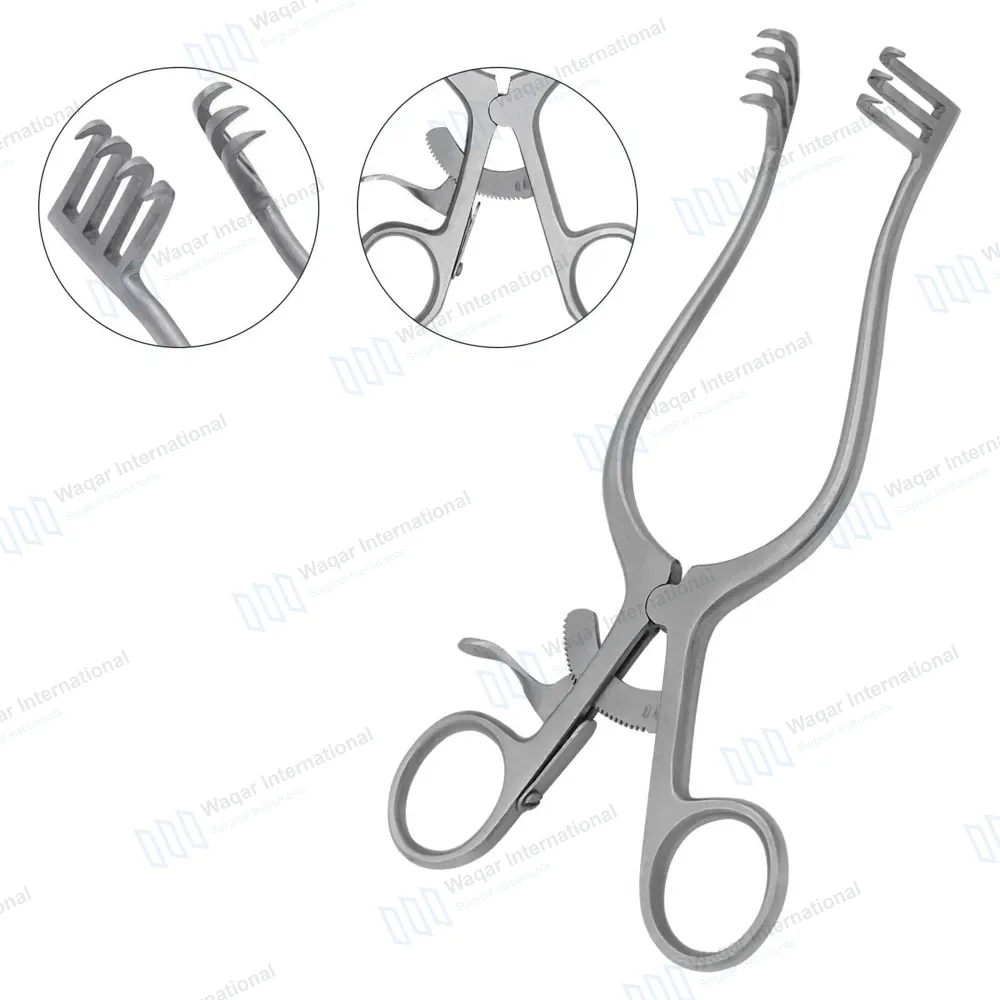 Weitlaner Retractor 3X4 Prong Sharp 8″
