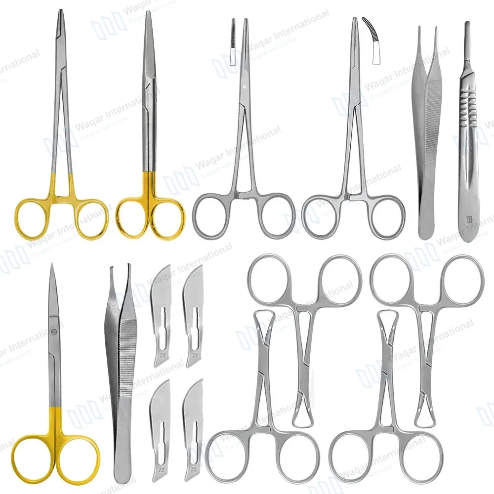 16 Pcs T/C Veterinary Professional Suture Kit