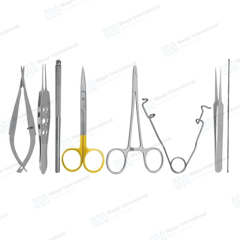 8 Pcs Veterinary Microsurgical Instrument Kit
