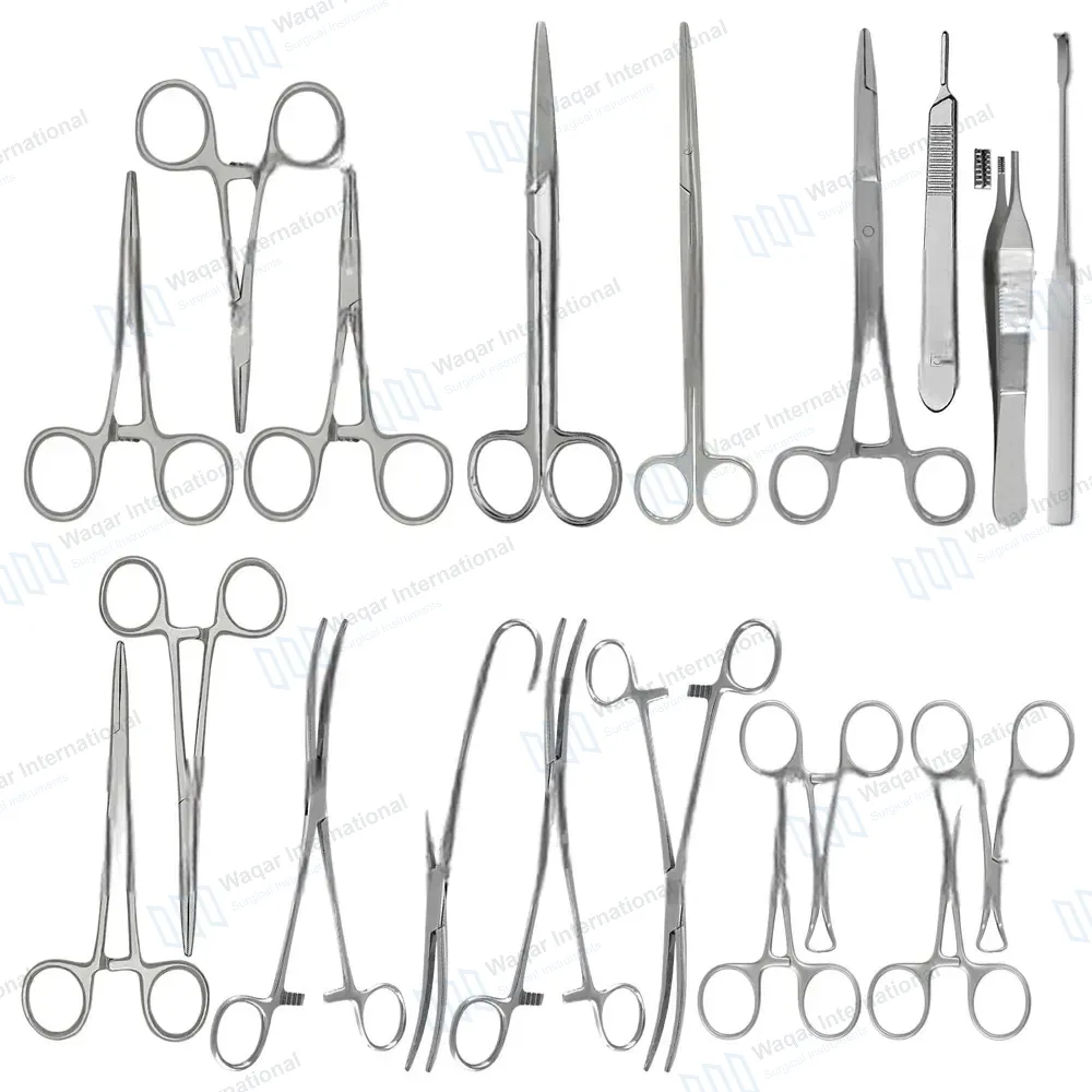 19 Pcs Veterinary General Surgery Economy Kit with Scalpel Blades