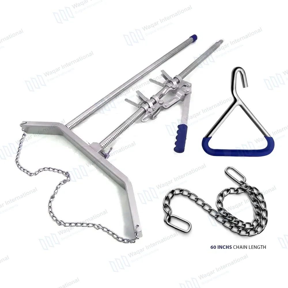 3 Pcs Ratchet Calf Puller with OB Handle & 60″ Chain Cattle Delivery Veterinary Set