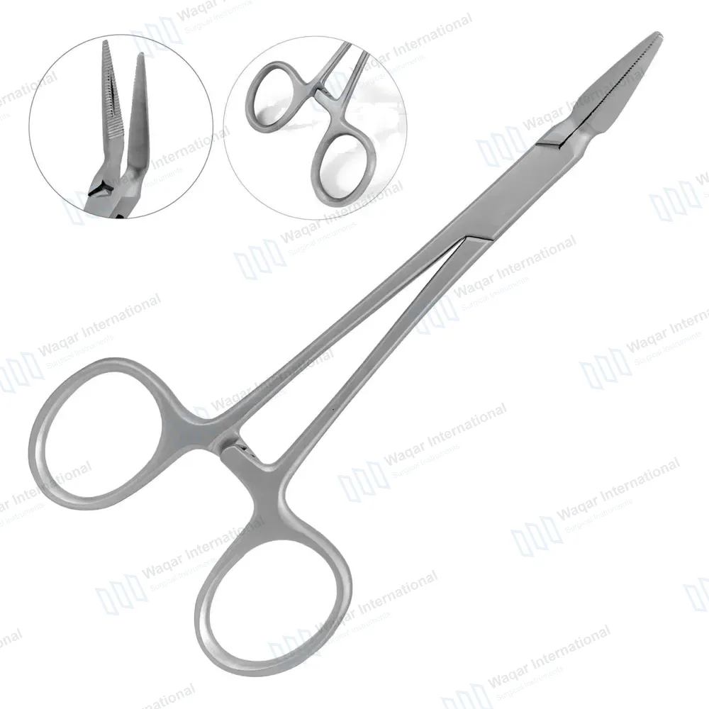 William Splinter Forceps 5.5″ (14cm) 45° Angle Serrated Tips