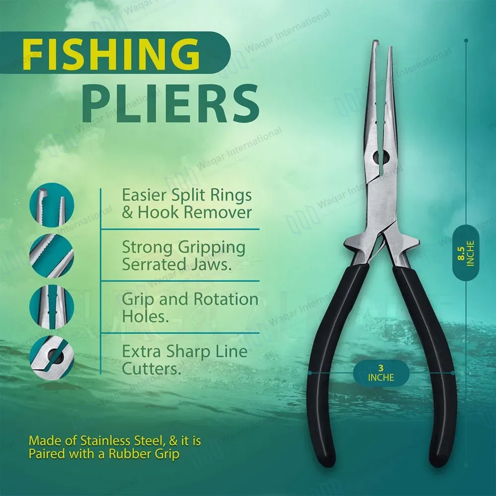 Fisherman Fishing Plier 8.5″ Fish Hook Remover Split Ring Plier