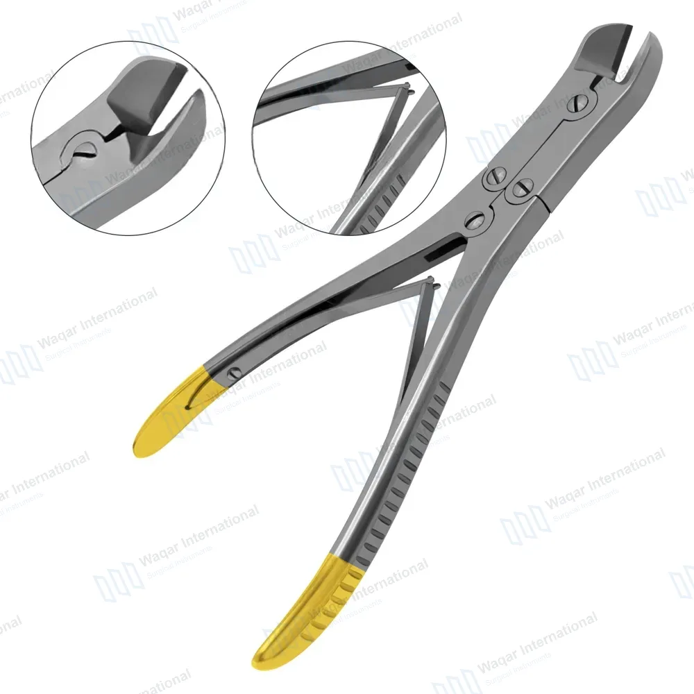T/C Pin & Wire Cutter Double Action 9″ Angled Max Cutting Capacity 2.4mm (3/32″)