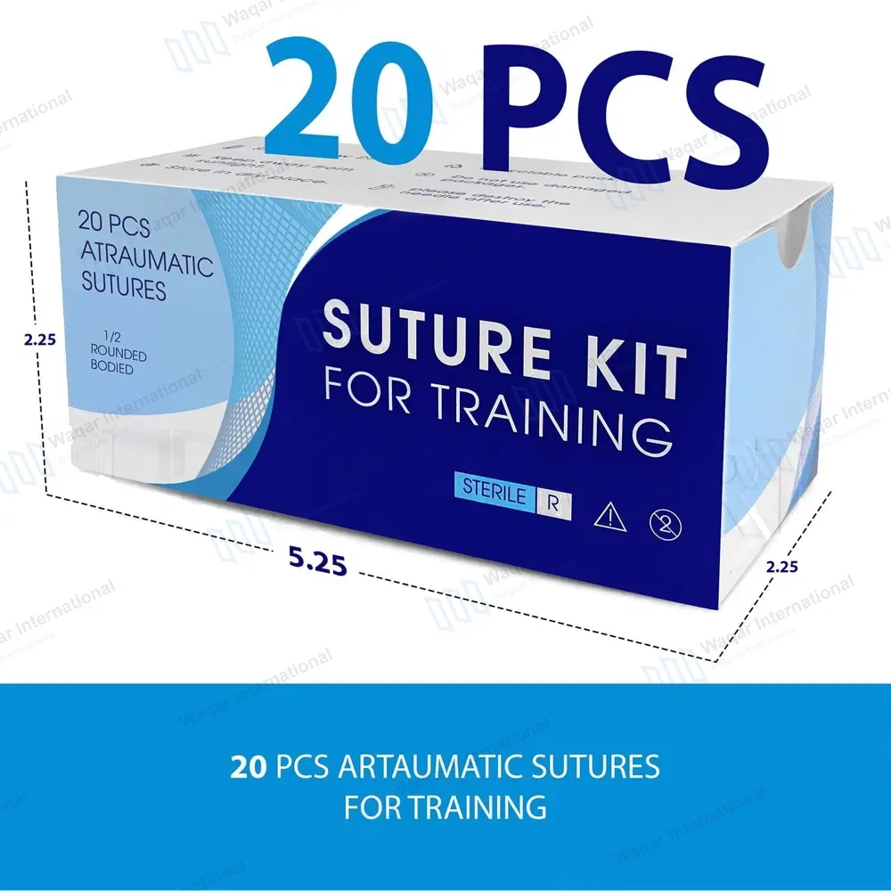 20 Pcs Atraumatic Sutures – Suture Practice Kit Thread and Needle for Training