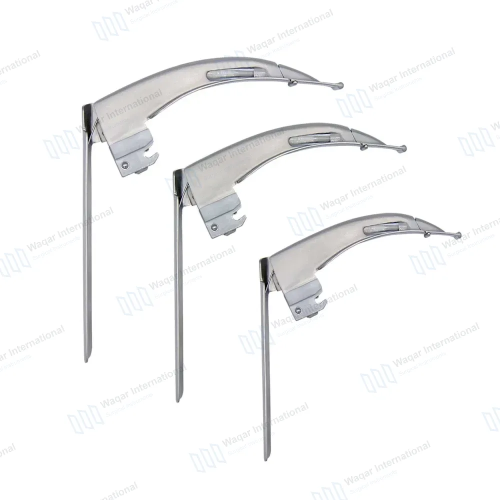 3 McCoy Fiber Optic Flex Tip Laryngoscope Blades #2, #3 & #4