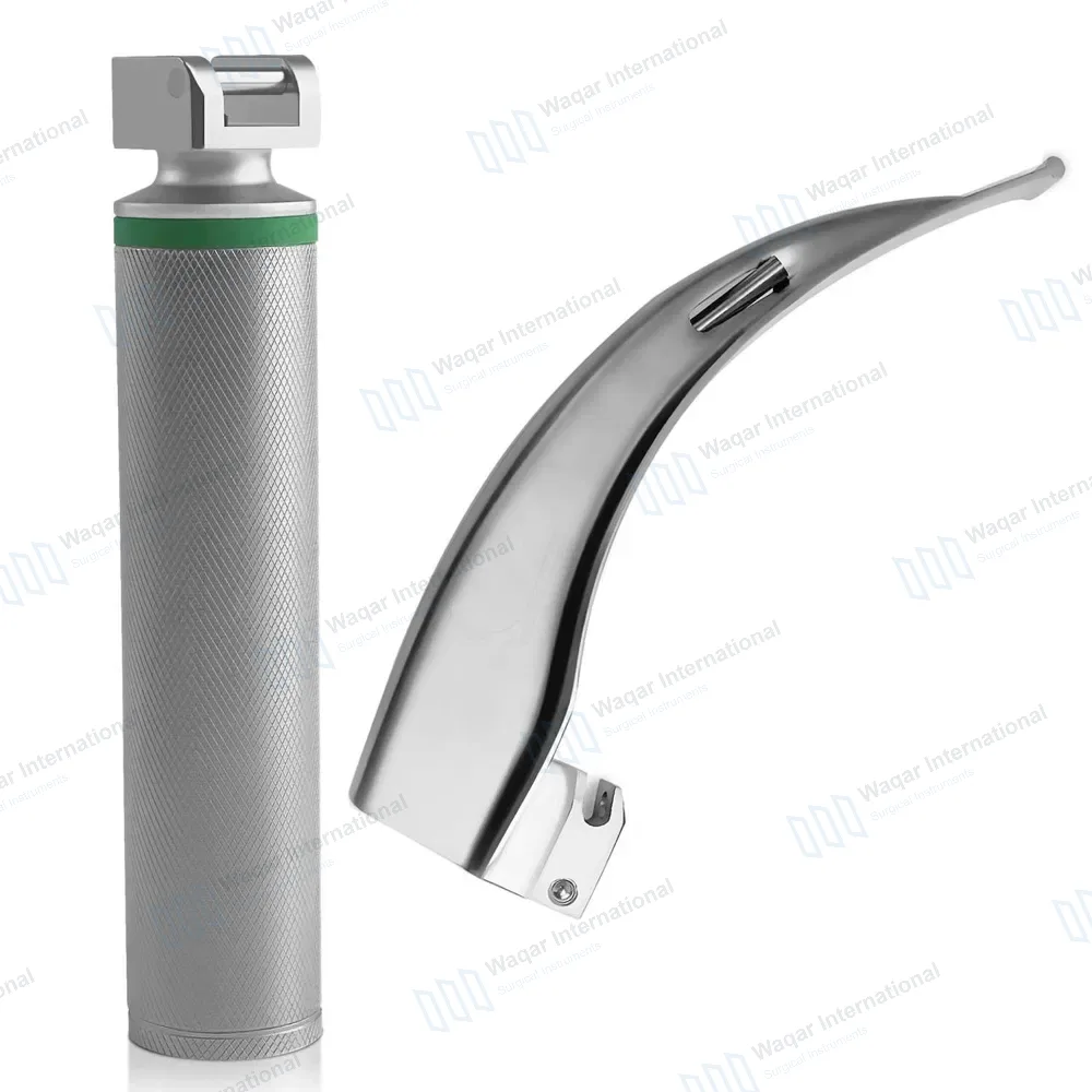 Macintosh Blade #4 with Fiber Optic Laryngoscope Medium Handle