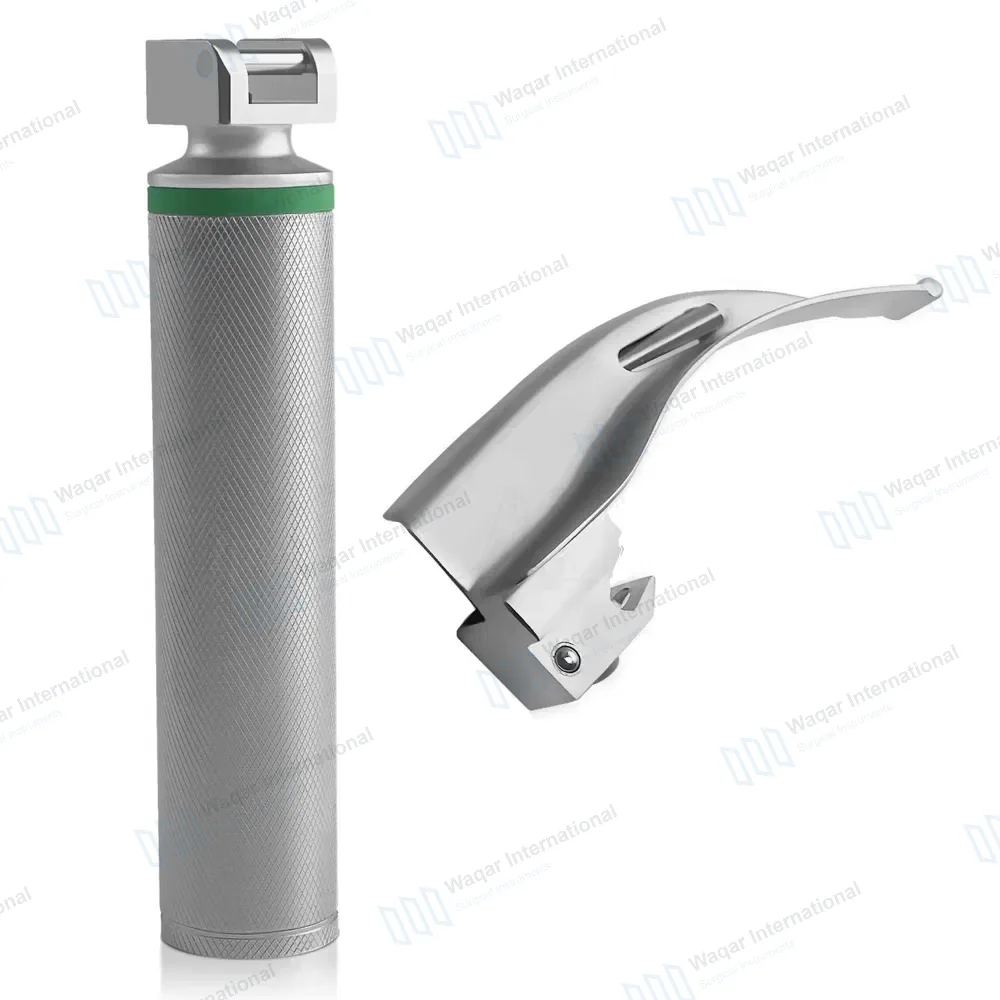 Macintosh Blade #1 with Fiber Optic Laryngoscope Medium Handle