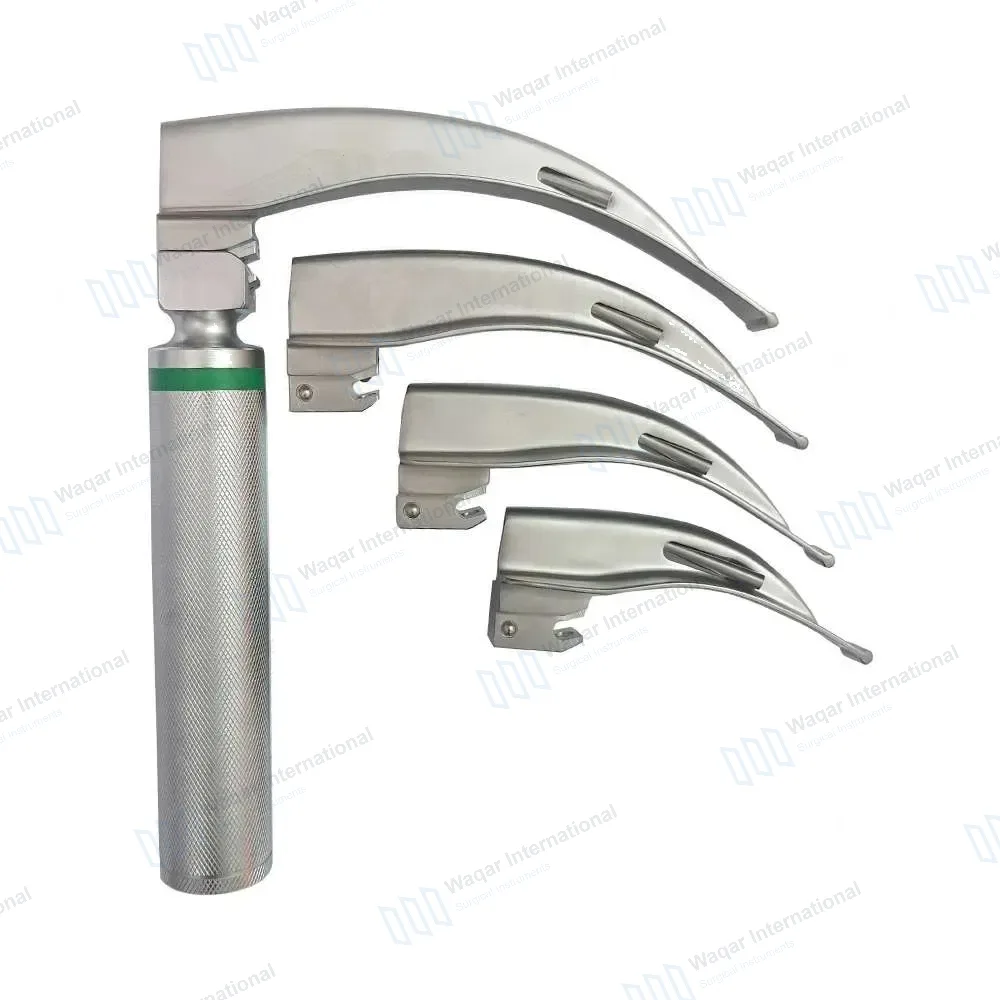 5 Pcs Macintosh Fiber Optic Laryngoscope Set – Reusable