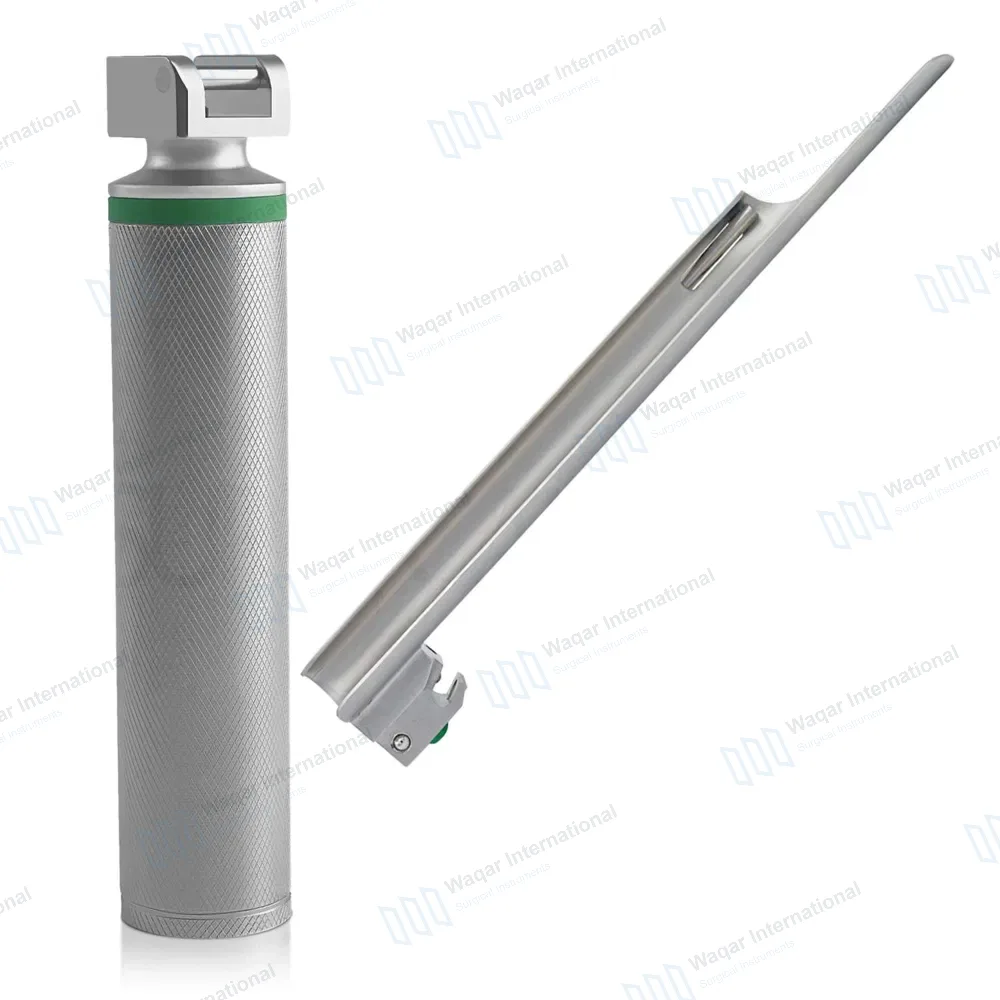 Fiber Optic Miller Blade #4 with Laryngoscope Medium Handle