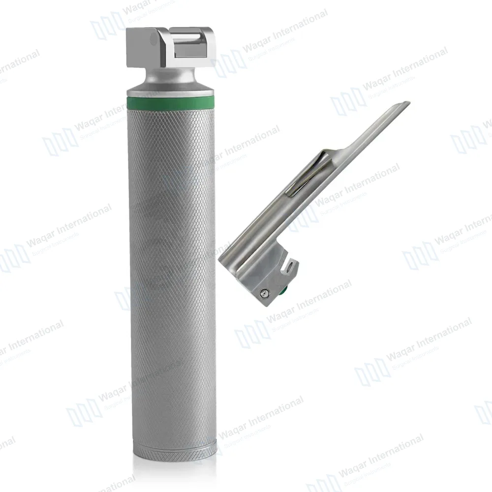 Fiber Optic Miller Blade #0 with Laryngoscope Medium Handle