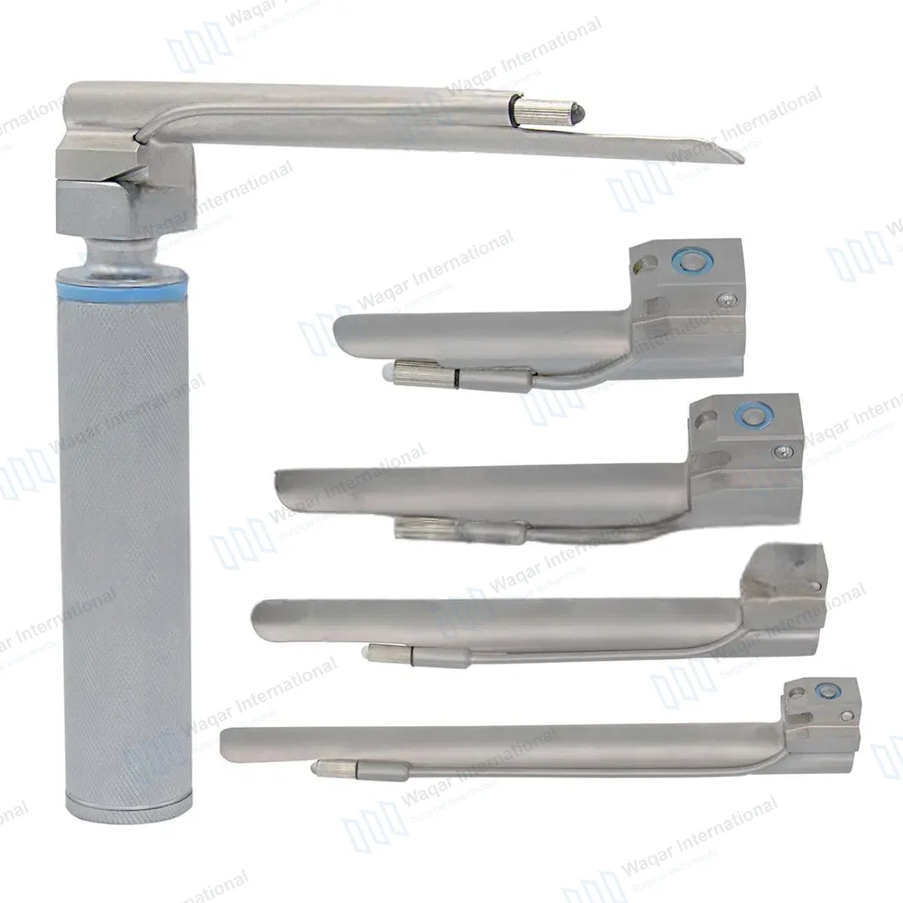 6 Pcs Miller Conventional Laryngoscope Set – 5 Blades with 1 Handle