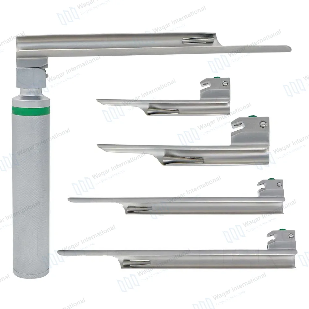 6 Pcs Miller Fiber Optic Laryngoscope Set – Reusable