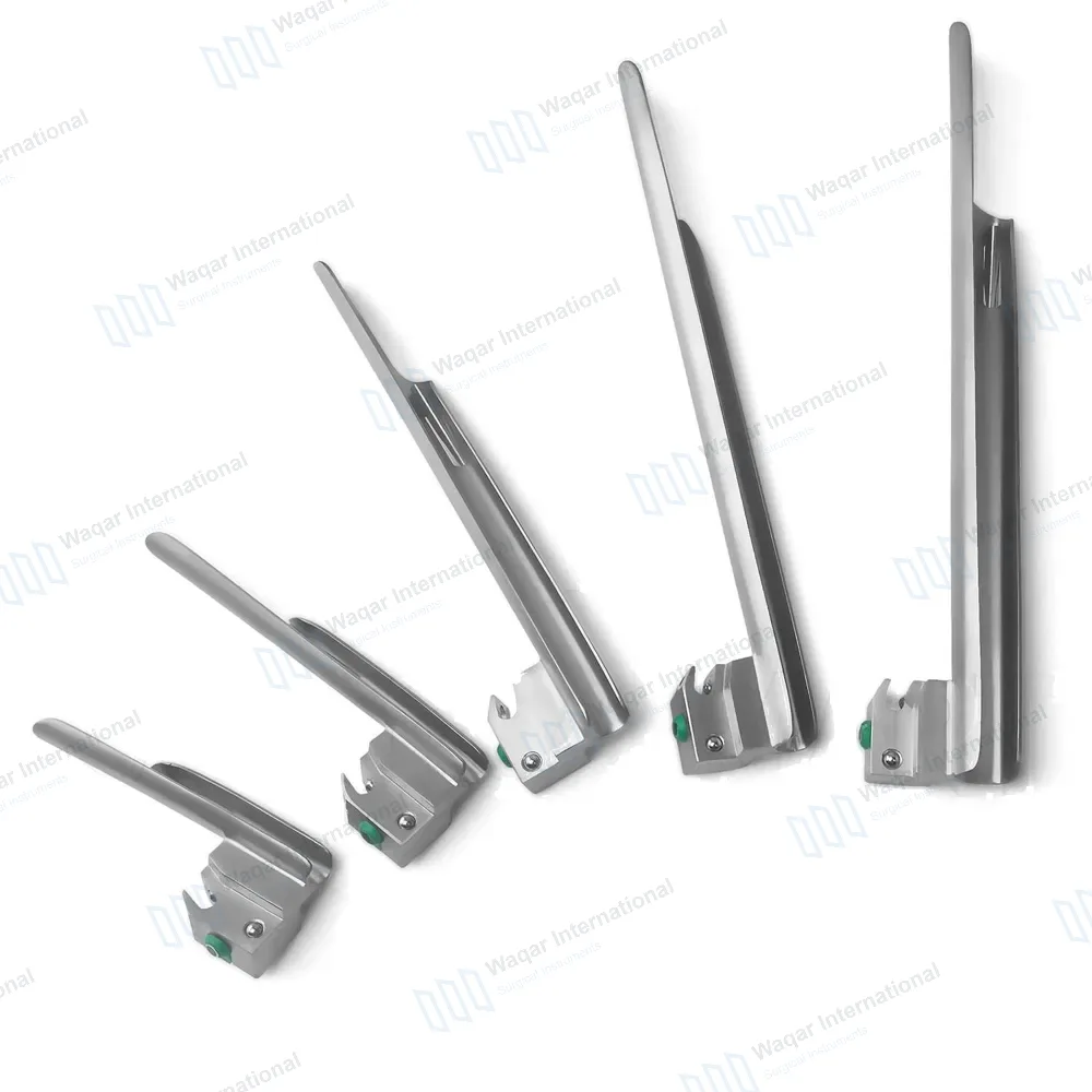 5 Fiber Optic Miller Blades #0, #1, #2, #3, #4