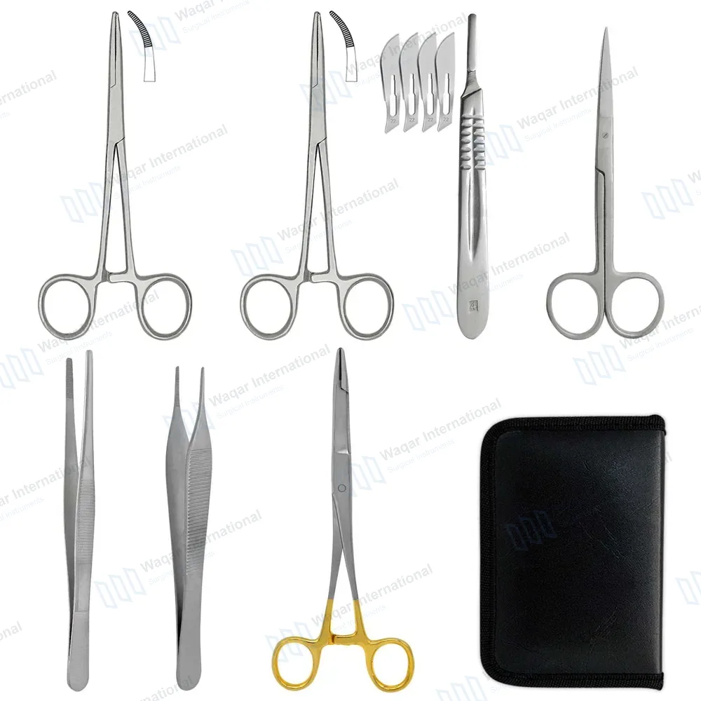 11 Pcs Advanced Pig Castration Set with Carrying Case