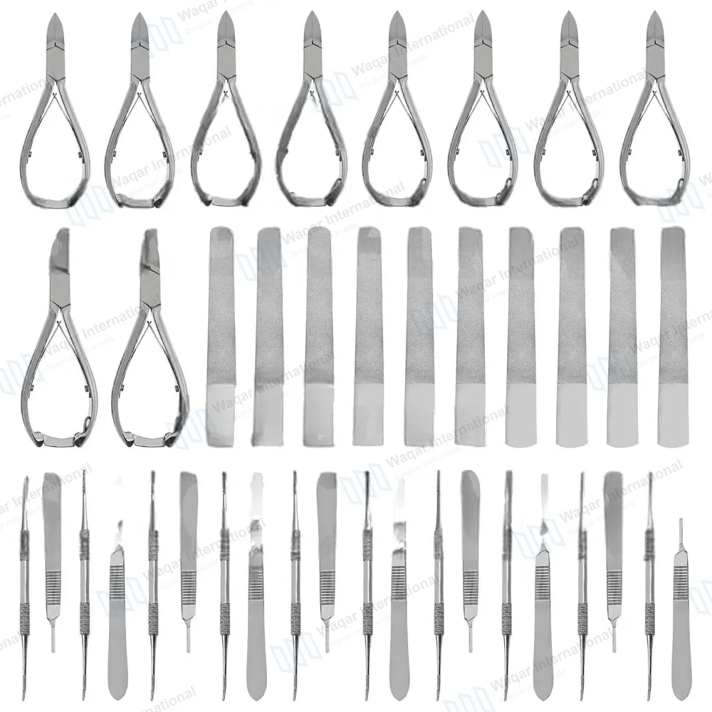 40 Pcs Podiatry Basic Pack Box Joint Nail Nipper Set