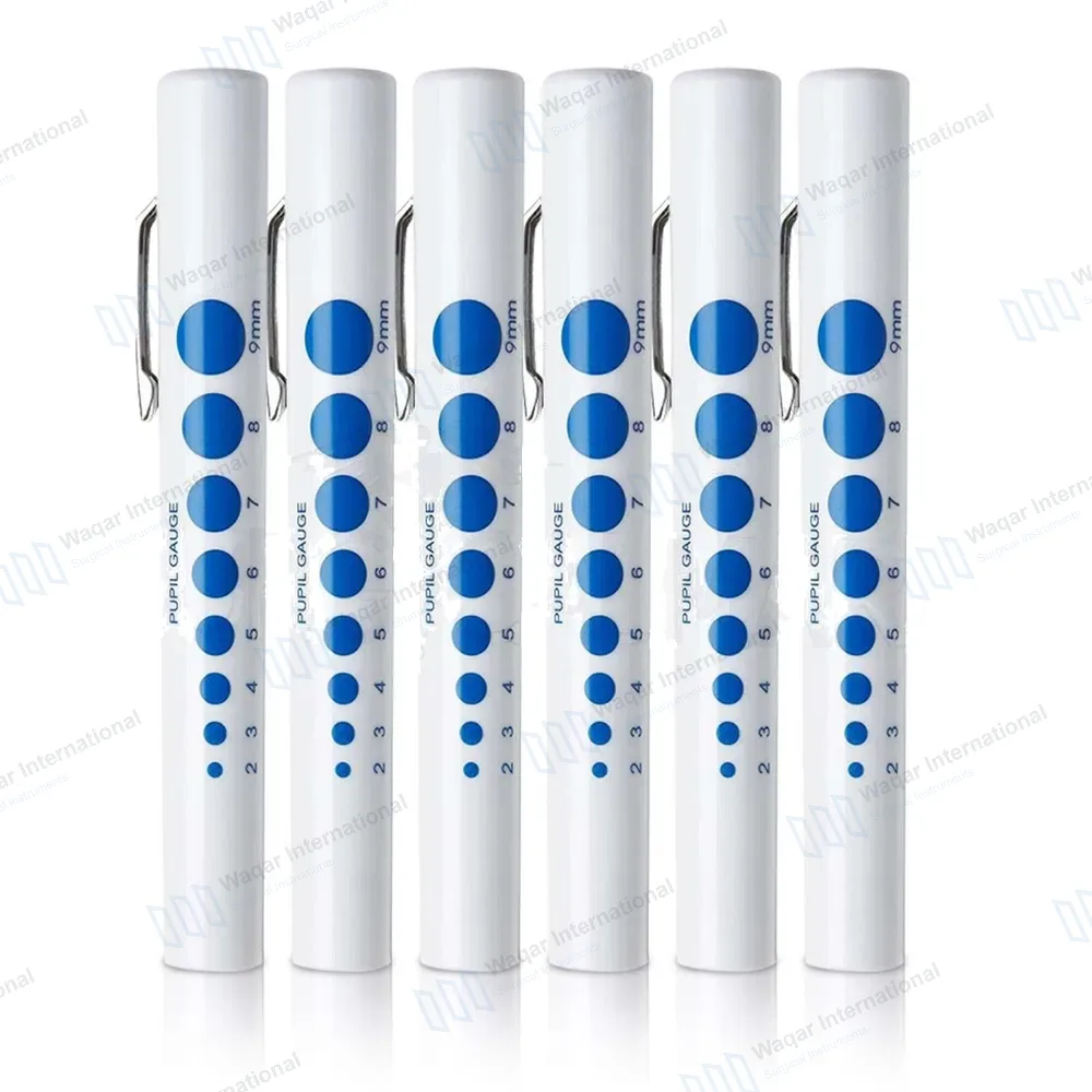 6 Pcs Disposable Penlights Set Diagnostic ENT Emergency Medical – White