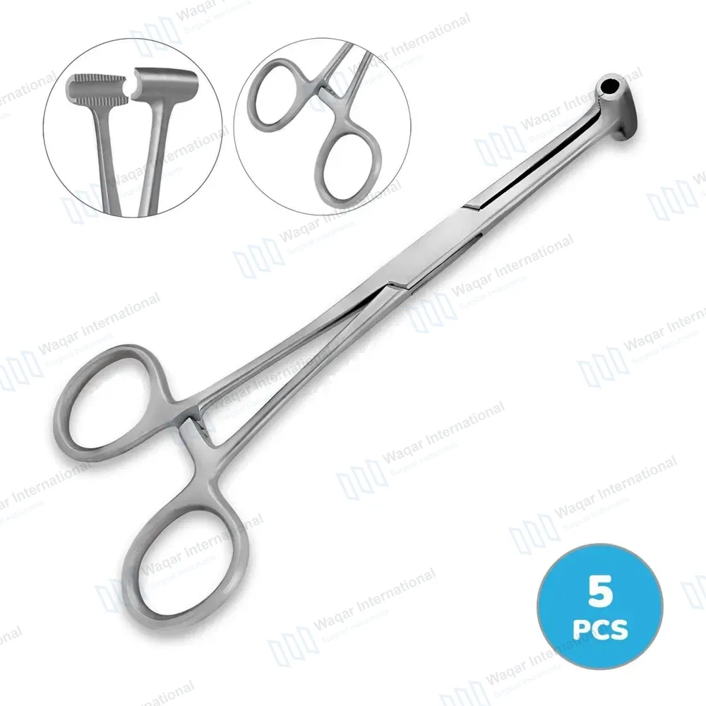 5 Pcs Pratt Smith Hemostatic Forceps 6″ T-shaped Jaws with Delicate Serration