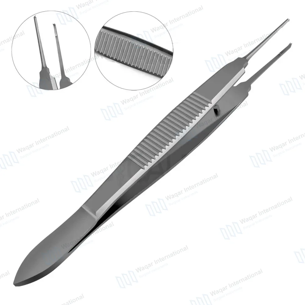 Castroviejo Suture Forceps 4″ 1×2 Teeth 0.3mm Straight Tip with Tying Platform