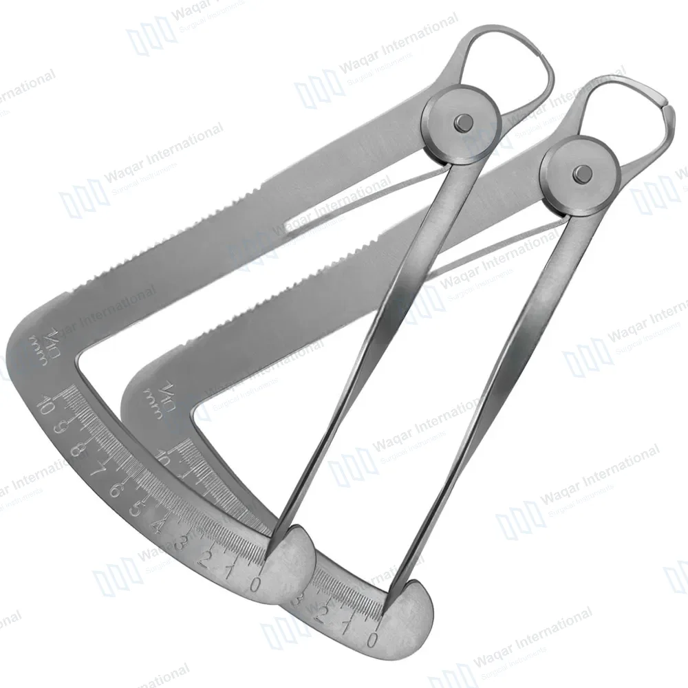 2 Iwanson Calipers Set 4″ Sharp and Blunt Tips Improved Model