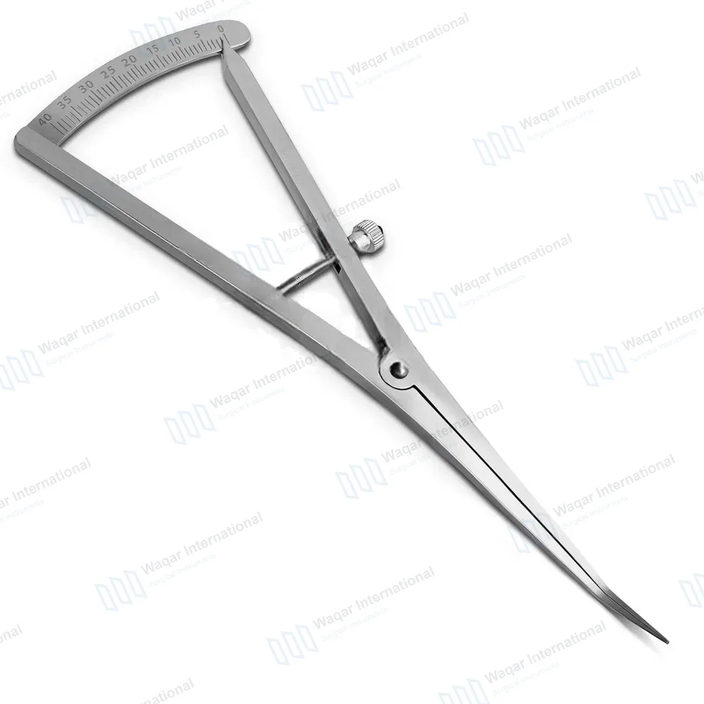 3 Pcs Castroviejo Caliper Long 0-40mm Angled 7″