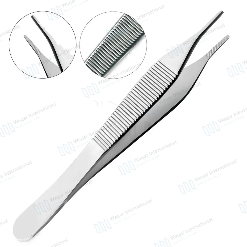 Adson Dressing Forceps 6″ Straight Serrated Tips