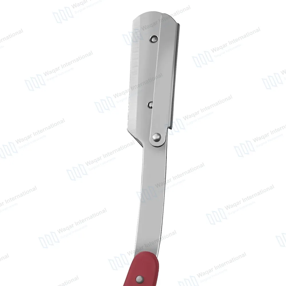 Straight Edge Barber Razor with 11 Double Edge Blades – Pink