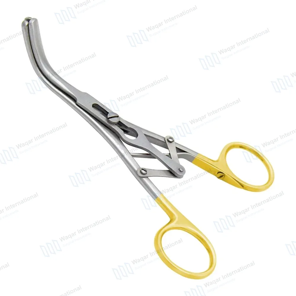 5 Laborde Tracheal Dilator Forceps 5.5″ 3 Prong with Gold Handle