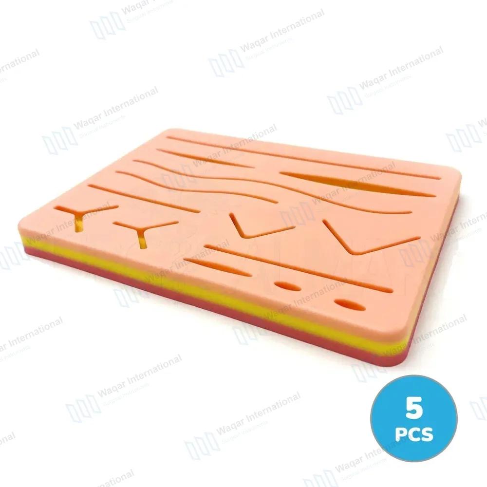 5 Pcs Medical Skin Suture Practice Silicone Pads