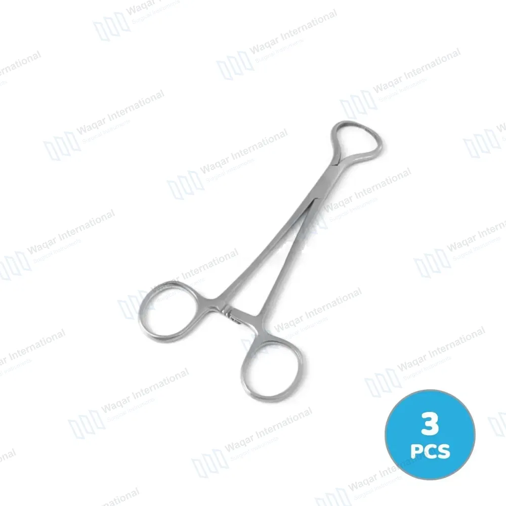 3 Lewin Bone Holding Forceps 7″ Curved Serrated