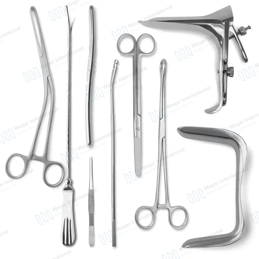9 Pcs Gynecology Surgical Instruments Set Kit