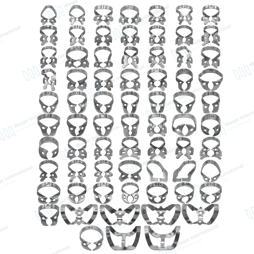 71 Pcs Endodontic Rubber Dam Clamps Set