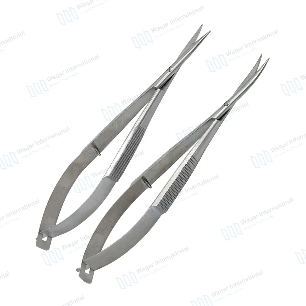 2 Castroviejo Micro Scissors 4.5″ Straight & Curved