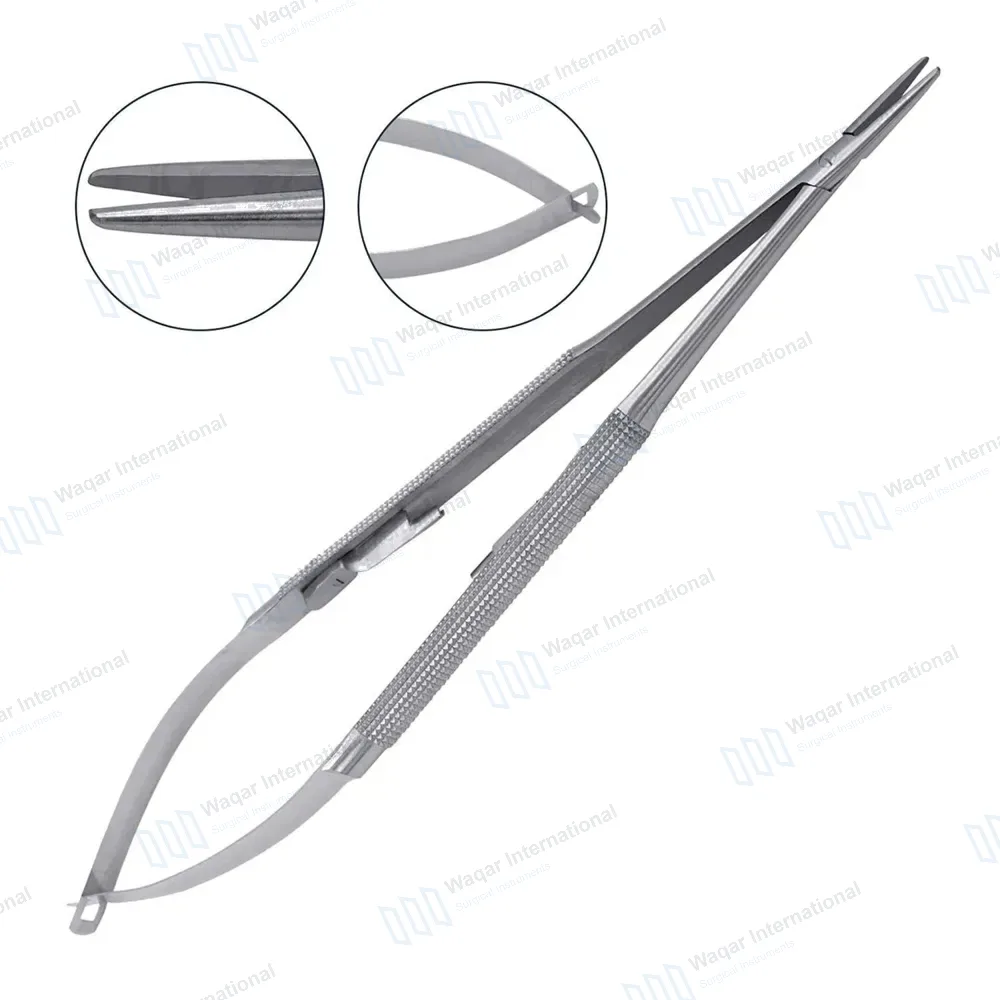 Castroviejo Needle Holder 7″ Straight Smooth Tip with Lock